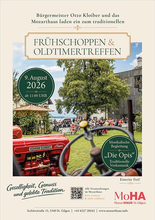 Frühschoppen & Oldtimertreffen im Mozarthaus St. Gilgen